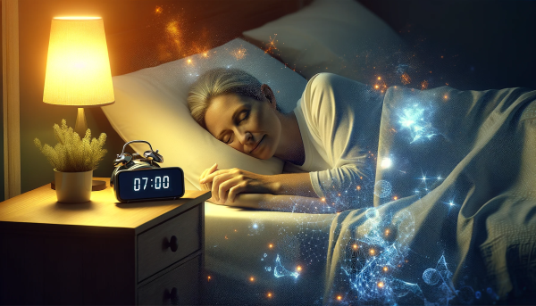 Sleeping Woman Passed 07:00am alarm - Needs "Awakening Response" Cortisol