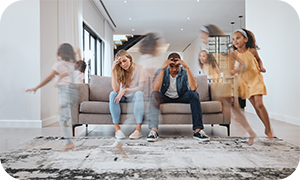 Energetic families can be overstimulating at times